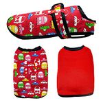 JoyDaog Printed Red Ultra Soft Warm Dog Jacket for Winter Size 2XL 24 Inch