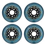 SzBlaZe 88A PU Wear Resist Sliding FSK Inline Roller Skate Replacement Wheels Without Bearings (Pack of 4) 72mm 76mm 80mm for Inline Skate Wave Board Caster Board Street Surf(Blue, 80mm)