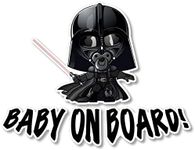 Epic Modz Star Wars Inspired Baby On Board Vinyl Car Van Truck Bike Bumper Decal Sticker Safety Darth Vader Child