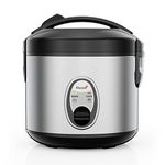 Macook Rice Cooker with Rice Steamer (5 Cups, 1Litres), Rice Cooker Small, High-Temperature Protection Mini Rice Cooker- For 1-4 People - Cooking 15-20 Minutes - Non-Stick Coating for Cooker Rice