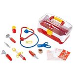 Theo Klein 4685 Doctor's Case , big | Suitcase with lots of instruments | Including Stethoscope , syringe , Thermometer and many more | Toys for Children Aged 3 and over, Multi - Colored