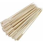 MVS Wholesale 200 x 12cm Biodegradable Bamboo Paddle Skewers Barbecue Bamboo Skewers Cocktail Sticks for Barbecues, Kebabs, Burgers, Cocktails, Buffets Party, Home and Kitchen., Yellow