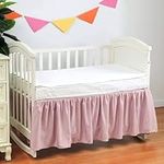 Crib Skirt Pink 400 Thread Count Co