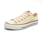 HEVA Women's Classic Lace-up Canvas Shoes Casual Sneakers(5UK 38EU,Beige)