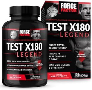 FORCE FACTOR Test X180 Legend Testosterone Booster for Men to Build Muscle & Strength, Performance, Testosterone Supplement for Men’s Health, Testosterone Support, 120 Capsules