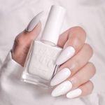 Nails & More White Nail Polish, Argan Oil-Infused Gel Shine, Glossy White Nails, Clean & Elegant Look | 10ml