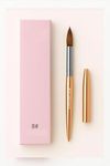 Bolt bee Professional Acrylic Nail Art Brush #, Rose Gold Handle, with Pink Storage Case (no.8)