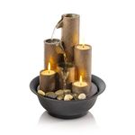 Alpine WCT202 Tiered Column Tabletop Fountain with 3-Candles