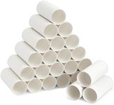 24 Pack Toilet Paper Rolls for Crafts, Empty White Cardboard Tubes for Classroom, DIY Projects (1.6 x 4 in)