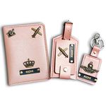 Giftsclub passport cover, luggage tags and keychain combo (PINK)