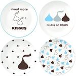 Godinger Dessert Plates Hershey Theme - Set of 4, 6-Inch Sweet Delights for Every Occasion