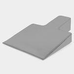 Pilates Wedge, Large Upholstered Wedge for Pilates Refromer, Build Strength and Stability, Pilates Equipment for Home and Studio Use,Gray