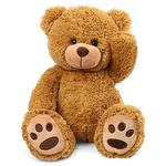 LotFancy Big Teddy Bear Stuffed Animals Plush, Soft Cuddly Teddy Bear Plush Toy Gifts for Kids, Girls, Beige, (17 inches)