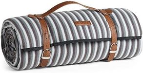 VonShef Picnic Blanket, Black, Grey
