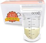 420 CT (7 Pack of 60 Bags) ULTRA Value Pack Breastfeeding Breastmilk Storage Bags - 7 OZ, EACH PRE-STERILIZED By Gamma Ray, BPA Free, Leak Proof Storing Double Zipper Seal, Self Standing, for Refrigeration and Freezing - Only at Amazon