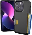 Smartish iPhone 14 Pro Wallet Case - Wallet Slayer Vol. 1 [Slim + Protective] Credit Card Holder - Black Tie Affair