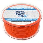 Reaction Tackle Braided Fishing Line Hi Vis Orange 10LB 150yd