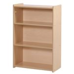 Angeles Value Line Narrow 3-Shelf Storage, Classroom School Supply Furniture, Natural Wood Kids Bookshelf & Toy Storage Organizer, for Home & Teachers