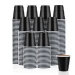 KesaPlan 150PCS 2oz Plastic Shot Glasses, Black Disposable Shot Cups, Mini Plastic Cups for Tasting Serving Samples Whiskey Vodka, Small Party Cups for Christmas Weddings Birthday Party