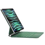 HOU Keyboard Case for iPad Air 11 inch 2024 (M2)&iPad Pro 11 Inch (4th/3rd/2nd/1st) Gen 2022,iPad Air 5th&4th Generation Case with Keyboard,Magic-Stand, Multi-Touch Trackpad,7 Colors Backlight,Green