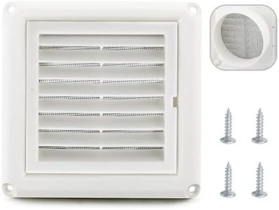 Cenipar 4" Louvered Vent Cover Dryer Exhaust Air Vent Cover with 4 Screws Stops Birds Nesting Outside Easy Installation (White)