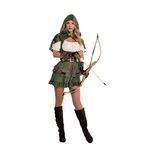 Amakando Ranger disguise women Sexy Robin Hood costume ladies L (size 14-16) raider & robber guise Elf robe carnival female hunter outfit Fairy tale dress