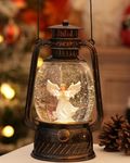 Christmas Decorations Indoor,Angel Lighted Musical Snow Globe with 6H Timer,USB & Battery Operated,Christmas Snow Globes for Home Décor & Gifts