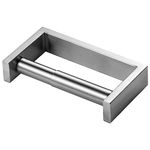 YUET Toilet Roll Holder Paper Holders Spring Loaded Wall Mounted Flexible Mounting Tissue Stand Hanger Bathroom Kitchen Storage Silver SUS 304 Stainless Steel Brushed Finish (Silver)