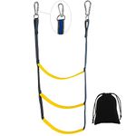 CATECASE 3 Step Boat Rope Ladder，Boat Rope Ladder Extension,Assist Boat Folding Ladder,Swim Ladder for Sailboat,Kayak, Canoeing (3 Steps)