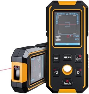 GOTMEET Stud Finder - 4 in 1 Stud Finder Wall Scanner with Laser Measure, Rechargeable Stud Detector Smart Sensor & Audio Alarm, HD LCD Display, Accurate Wall Detector for Metal Wood AC Live Wire
