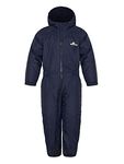 Wetplay Kids Padded All-In-One Waterproof Suit Snowsuit Childs Childrens Boys Girls (5-6 Years, Navy Blue)