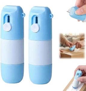 Privacy Protection Roller, Personal Information Redactor for Thermal Paper, Confidential ID Blur Stamp for Packages Mail and Address, Identity Theft Prevention Tool for Home Office (Blue, 2pcs)