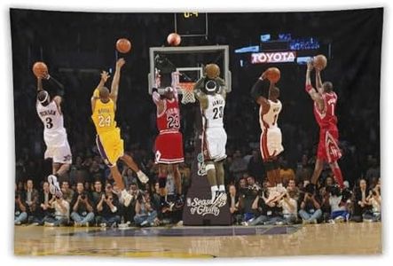KCQXMCPD Basketball Player Basketball Jump Shot Basketball Tapestry Basketball Flags For Room Wall Hanging Art Decorative Teen Boys Bedroom College Dorm Decor Party Backdrop Gifts 40"x60"