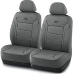 Skechers Memory Foam™ Car Seat Covers, Lycra Car Seat Protection & Thick Memory Foam™, Grey Two Front Seat Cover, Airbag Compatible, Automotive Comfort Protection for Most Cars,Trucks, SUVs(Grey)