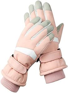 DGBAY Cycling Touch Screen Outdoor Gloves,Snow Gloves Women,Ski Gloves Woman,Bike Gloves, Cycling Gloves,Spalsh Proof Jogging Skiing Hiking Running, Winter Sprots Gloves(Pink White)