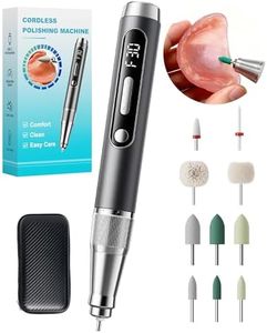 Cordless Polishing Machine, Smooth Rough Edges & Clean Surfaces for a Comfortable Fit - 30000 RPM Rechargeable USB-C Mini Polisher with 11 Attachments & Travel Case
