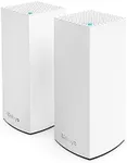 Linksys Atlas 6 Mesh WiFi 6 System - Dual Band AX3000 Wireless Router with up to 3.0 Gbps Speed, 4x Faster for 50+ Devices & 4,000 sq ft Coverage - 2 Pack, White