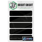 Reflective Vinyl Motorcycle Helmet Safety Decal Stickers 5 Pcs Rectangle Made With 3M Retroreflective Waterproof Tape | Hi-Viz For Helmets Cars Bikes Hardhat Trailers UTV'S By Bright Knight Decals (Black)