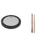 REMO RT0010-00 Practice pad 10", Gray & Vic FIrth - American Classic® Drumsticks 7A - American Hickory - Wood Tip