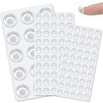 Clear Self Adhesive Rubber Bumpers Pads, 3 Size 118 PCS Plastic Cushions Door Stoppers Furniture Stick Noise Dampening Pads for Kitchen Drawer Cabinet Cupboard Picture Frame