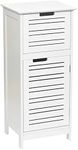 EVIDECO French Home Goods Bathroom Storage Cabinet with Vented Door and Drawer, Compact Freestanding Linen Cabinet for Small Spaces, White Finish - Miami Collection