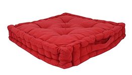 Queens Land Home Booster Chair Garden Seat Cushion Available in Square (Red, Set of 1)