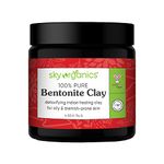 Sky Organics Indian Healing Clay with Detoxifying Bentonite Clay for Face, 100% Pure to Detoxify, Purify & Cleanse, 4 Oz.