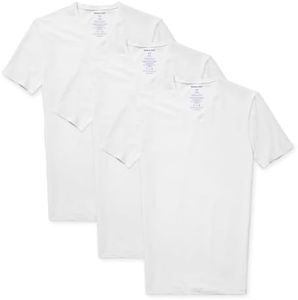 Tommy John Men's Supima Cool Cotton 2.0 High V Neck T Shirt, Stay Tuck Design, Soft Stretch Fabric Cotton, Comfortable Fit Premium Men's T-Shirt, Short Sleeve Undershirts for Mens, 3 Pack, White, XXL