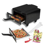 Sunberg Electric Tandoor 1500W with Stainless Steel Heating Element, Multipurpose for Baking, Roasting, and Grilling, Compact & Portable Pizza Oven Perfect for Quick and Healthy Cooking at Home