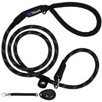Tifereth Slip-Lead Dog-Leash Medium-Training Rope - 6ft Foot Big Large Reflective Climbing Rope Leash Supports The Strongest Pulling Large Medium Dogs 6 Feet