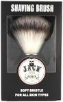 Jack The Barber Classic Shaving Brush. Sythetic Bristles. Vegan Friendly.