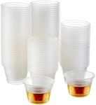 MATANA - 100 Clear Plastic Jager Bomb Shot Glasses 3.75 Oz Party Shot Cups, Reusable