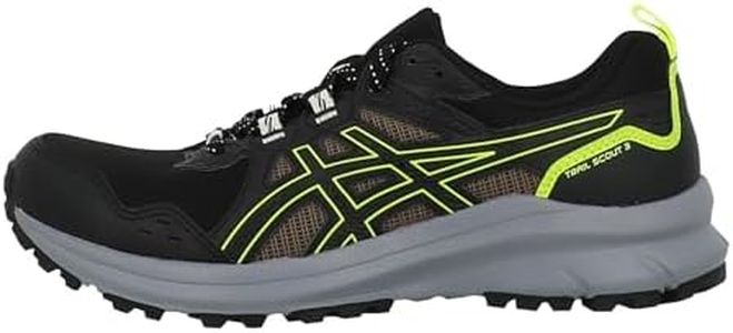 ASICS Men's Trail Scout 3 Trainers, Black Safety Yellow, 11 US