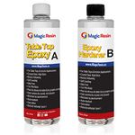 Magic Resin | Epoxy Resin for Table Tops & Art | 32oz kit | UV Resistant | High Gloss Thick Clear Coat | Table Tops, Bar Tops, Countertops, Thin Pours, Artworks | (16oz + 16oz)